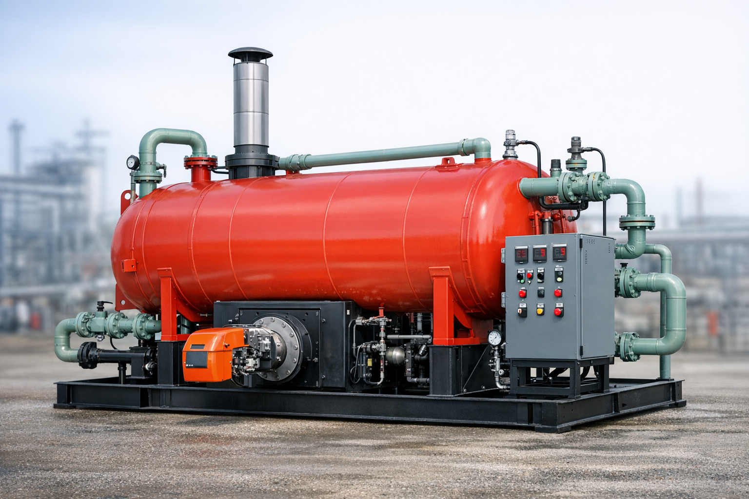 Industrial Emulsion Heater in operation